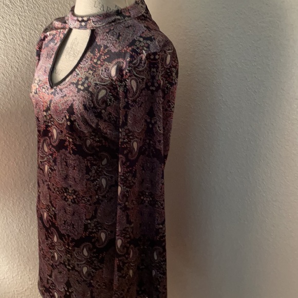Multi color boho dress, crushed velvet style. - Picture 4 of 7